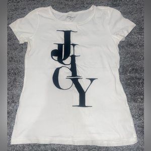 Juicy Couture White shirt with juicy velvet word on the front